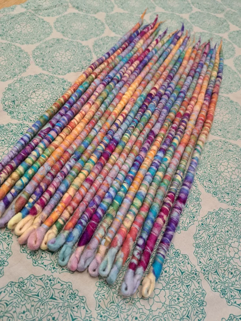 Wool Dreadlocks Made to order, Rainbow Unicorn