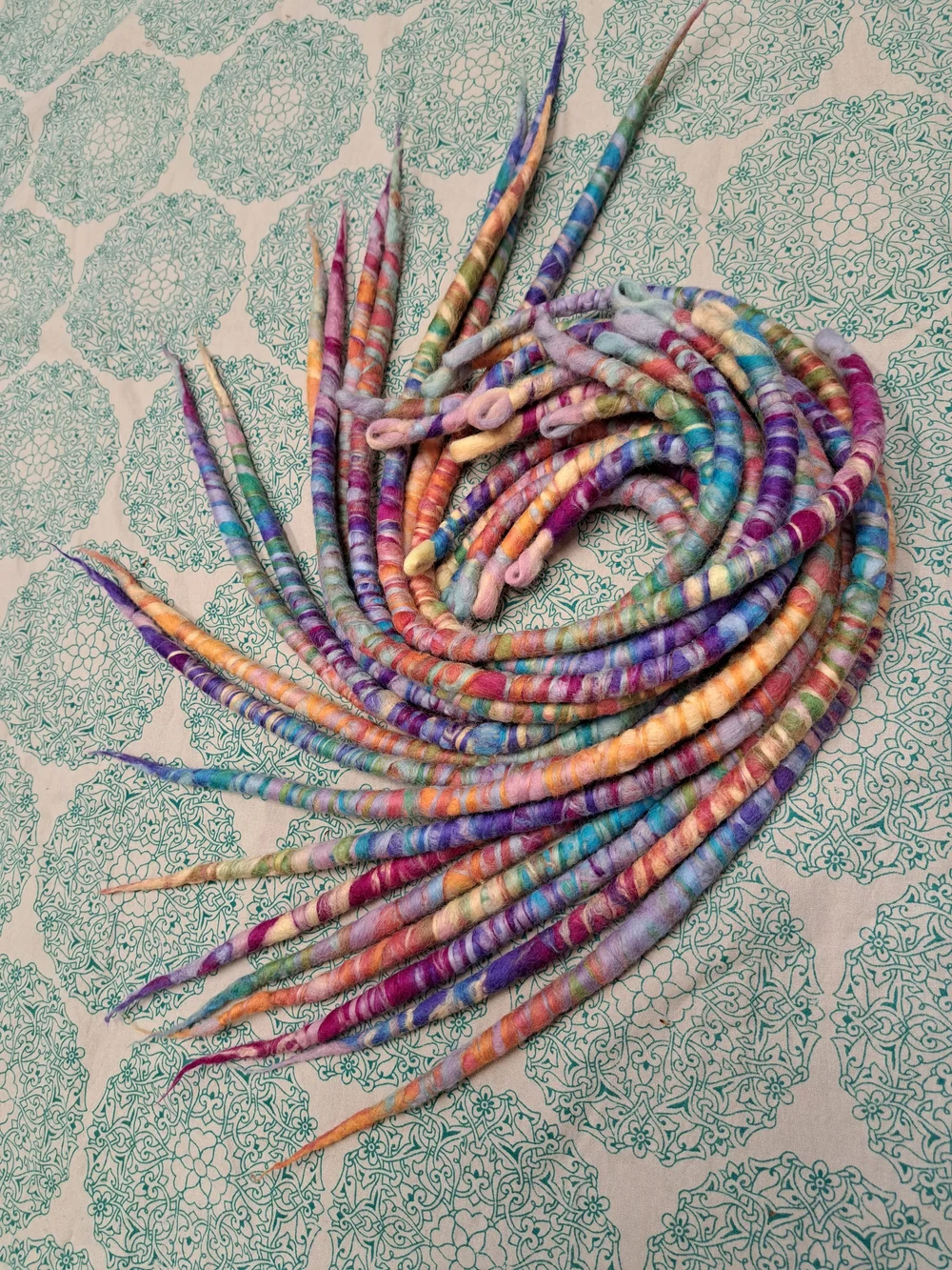 Wool Dreadlocks Made to order, Rainbow Unicorn - Image 5