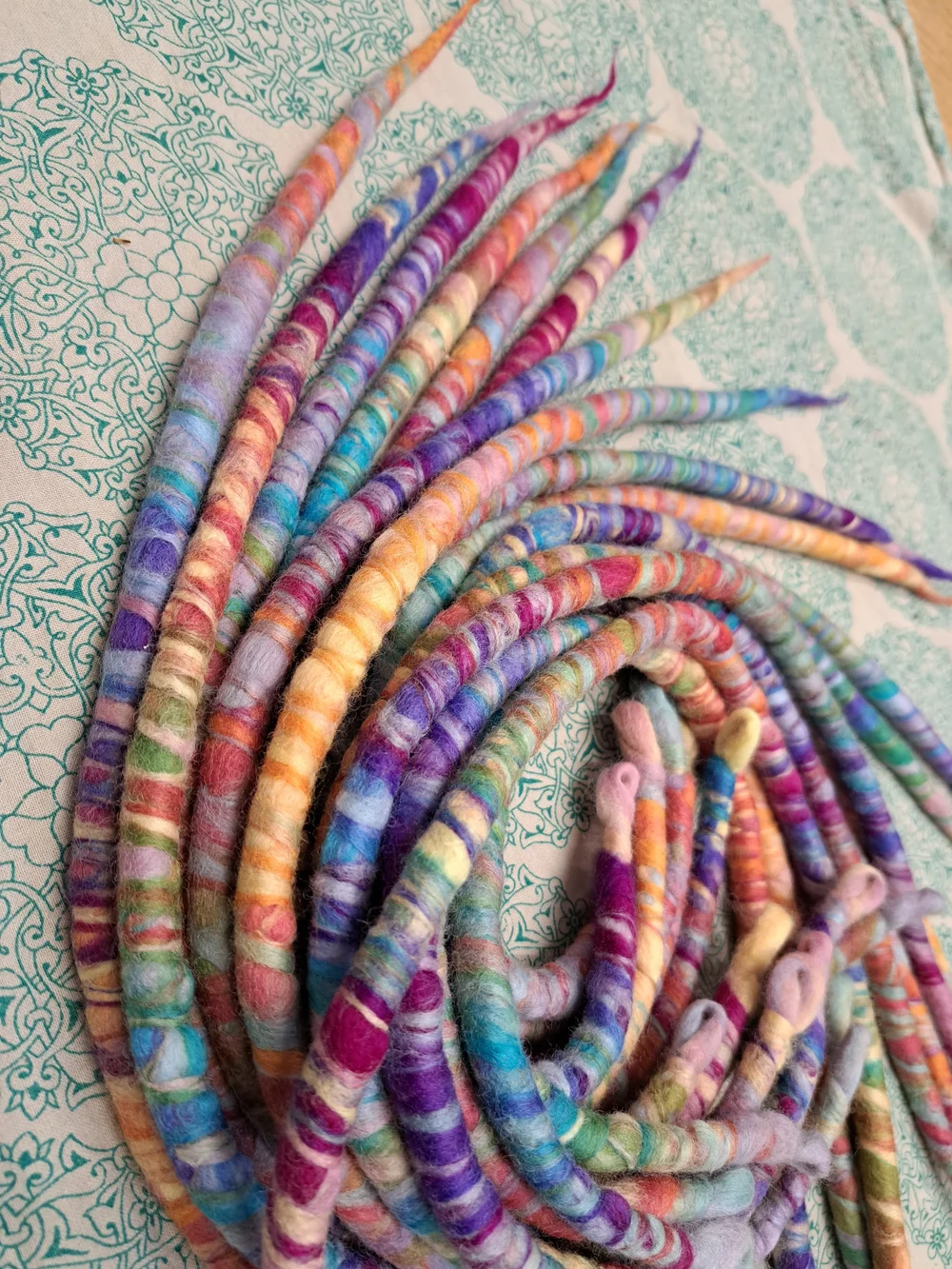 Wool Dreadlocks Made to order, Rainbow Unicorn - Image 4