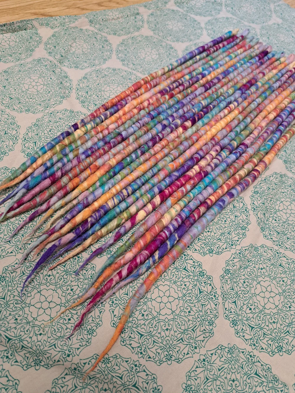 Wool Dreadlocks Made to order, Rainbow Unicorn - Image 3
